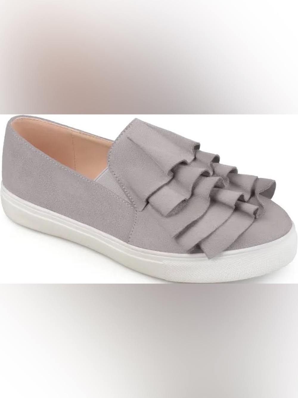 Journee Collection Ruffle Slip-On Sneakers | 8.5
